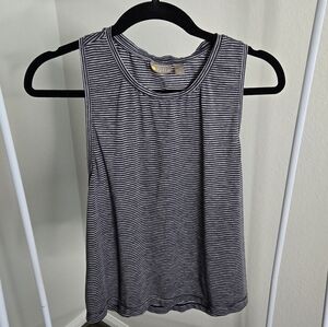 Zella Women's Black and Gray Striped Top